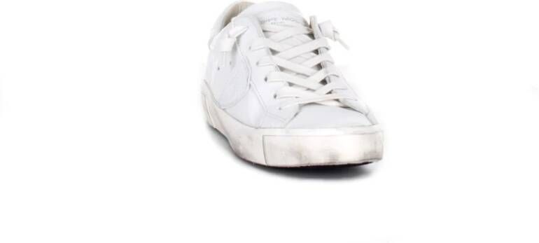 Philippe Model Lage Top Sneakers Prsx LOW Featel Leren Bovenwerk Wit Dames