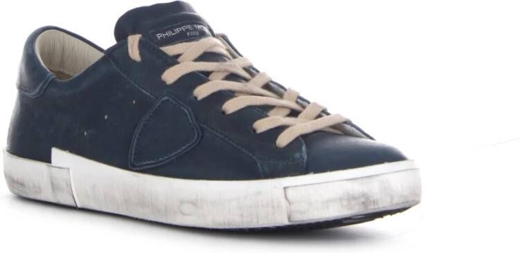 Philippe Model Prsx Leren Sneakers Blauw Heren