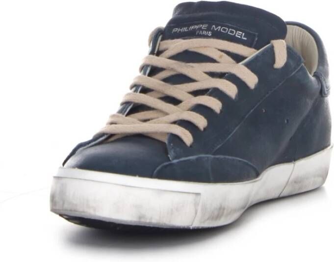 Philippe Model Prsx Leren Sneakers Blauw Heren