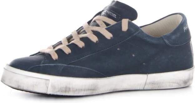 Philippe Model Prsx Leren Sneakers Blauw Heren