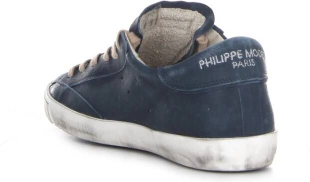 Philippe Model Prsx Leren Sneakers Blauw Heren