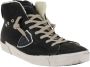 Philippe Model Zwarte High Top Sneakers met Distressed Details Black - Thumbnail 2