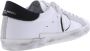 Philippe Model Witte Leren Sneakers met Contrasterende Hiel White Heren - Thumbnail 3
