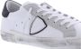 Philippe Model Witte Leren Sneakers met Contrasterende Hiel White Heren - Thumbnail 5