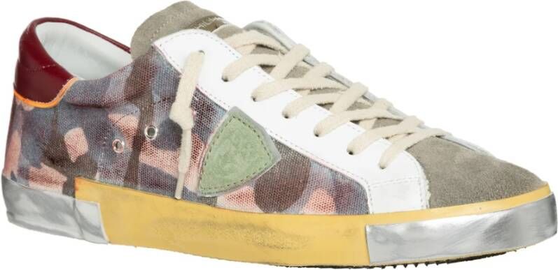 Philippe Model Camouflage Stijl Sneakers voor Heren Blauw Heren