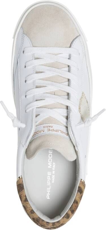 Philippe Model Vintage Leren Sneakers Wit Dames