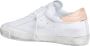 Philippe Model Roze Suède Geborduurde Lage Top Sneakers Multicolor Dames - Thumbnail 5