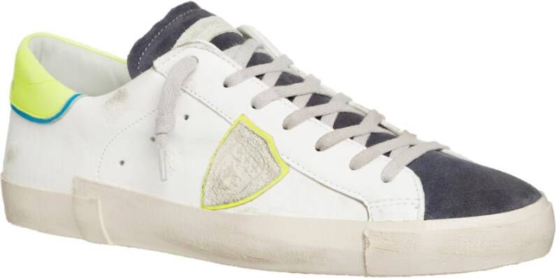 Philippe Model Unieke Leren Sneakers Wit Heren