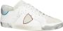 Philippe Model Leren Vetersluiting Sneakers White Heren - Thumbnail 3