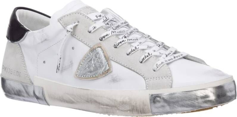 Philippe Model Multikleur Vetersluiting Sneakers Wit Heren