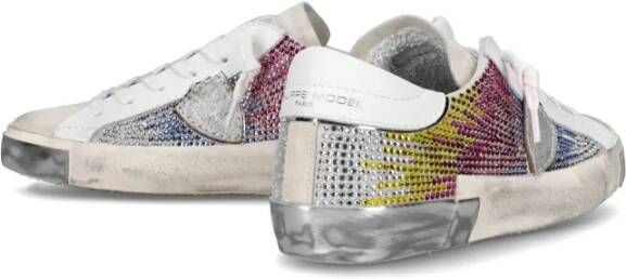 Philippe Model Regenboog Kristal Sneakers White Dames