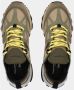 Philippe Model Groen Multikleur Rocx Leren Lage Sneakers Grijs Heren - Thumbnail 7