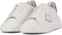 Philippe Model Sneakers Dames Lage sneakers Damesschoenen Leer New temple Wit roze - Thumbnail 2