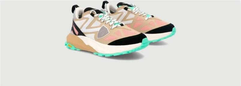 Philippe Model Roze Nude Witte Lage Sneaker Meerkleurig Dames