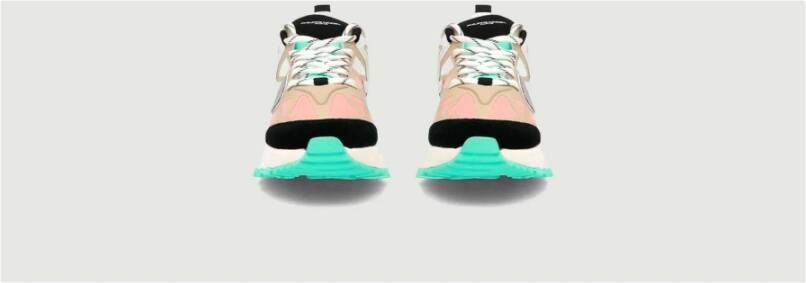 Philippe Model Roze Nude Witte Lage Sneaker Meerkleurig Dames