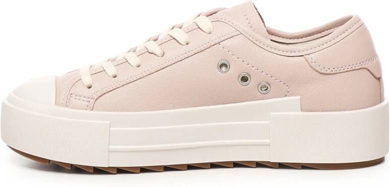 Philippe Model Roze Sneakers met Gouden Details