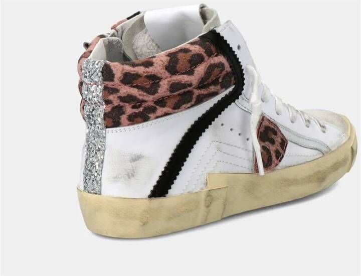 Philippe Model Ambachtelijke Leren High-Top Sneaker Wit Dames