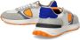 Philippe Model Witte Technische Stoffen Sneakers met Oranje Logo Patch White Heren - Thumbnail 12