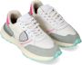 Philippe Model Vintage Racing Style Sneakers Wit Fuchsia Multicolor Dames - Thumbnail 3