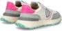 Philippe Model Vintage Racing Style Sneakers Wit Fuchsia Multicolor Dames - Thumbnail 4