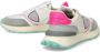 Philippe Model Vintage Racing Style Sneakers Wit Fuchsia Multicolor Dames - Thumbnail 7