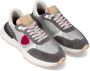 Philippe Model Grijze Leren en Stoffen Sneakers voor Vrouwen Gray Dames - Thumbnail 8