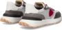 Philippe Model Grijze Leren en Stoffen Sneakers voor Vrouwen Gray Dames - Thumbnail 9