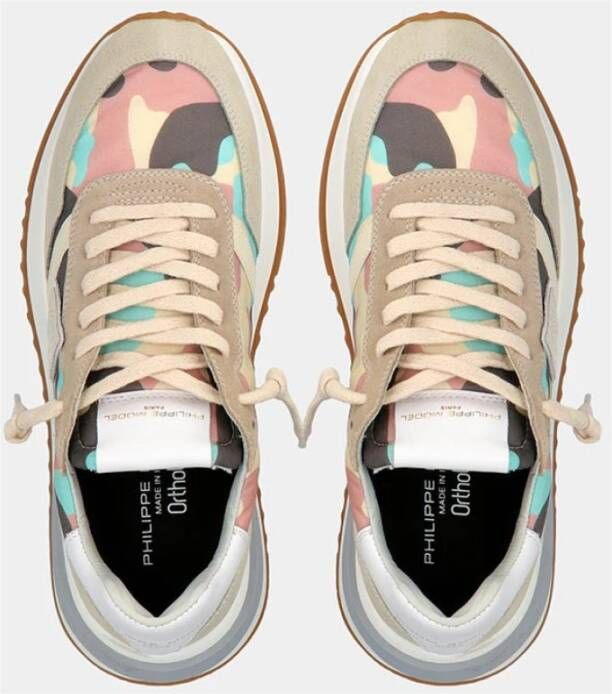 Philippe Model Tropez 2.1 Camouflage Sneakers Beige Dames