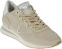 Philippe Model Italiaanse Sneakers met V-Hals en Wikkelsluiting Beige Dames - Thumbnail 7