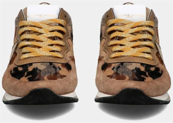 Philippe Model Trpx Sneaker Sporty-Chic Stijl Beige Dames
