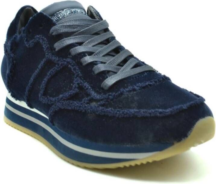 Philippe Model Lage Top Marineblauwe Sportschoenen Blauw Dames