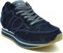 Philippe Model Lage Top Marineblauwe Sportschoenen Blauw Dames - Thumbnail 2