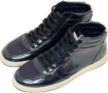 Philippe Model Blauwe Hoge Leren Sneakers Originele Stijl Blauw Dames