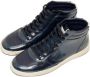 Philippe Model Blauwe Hoge Leren Sneakers Originele Stijl Blauw Dames - Thumbnail 3