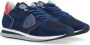 Philippe Model Blauw Rood Nylon Leren Sneakers voor Heren Blue Heren - Thumbnail 5