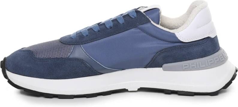 Philippe Model Italiaanse Suède Sneakers voor Heren Blauw Heren