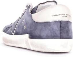 Philippe Model Blauwe Suède Sneakers Heren Verhoog je spel Blauw Heren