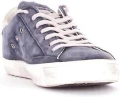 Philippe Model Blauwe Suède Sneakers Heren Verhoog je spel Blauw Heren