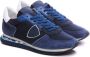 Philippe Model Blauwe Nylon Heren Casual Sneakers Blue Heren - Thumbnail 2