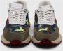 Philippe Model Camouflage Lage Heren Sneaker met Kleurrijk Design Bruin Heren - Thumbnail 10