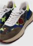 Philippe Model Camouflage Lage Heren Sneaker met Kleurrijk Design Bruin Heren - Thumbnail 12
