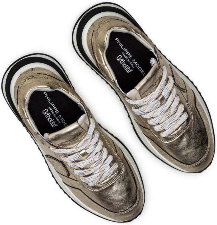 Philippe Model Dames Sneakers Paris Tyld M001 Metal Or Goud Geel Dames