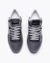 Philippe Model Tropez X Leren en Textiele Sneakers met Uitsparingen en Embleem Grijs Dames - Thumbnail 2