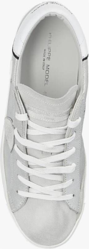 Philippe Model Vintage Zilveren Sneakers `Prsx Low` Grijs Dames