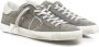 Philippe Model Grijze Leren Sneakers met Logo Patch Gray Heren - Thumbnail 8