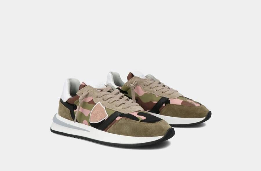 Philippe Model Tropez 2.1 Camouflage Sneakers Groen Dames