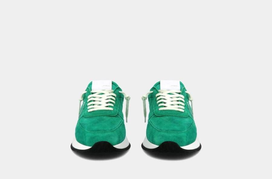 Philippe Model Tropez 2.1 Suede Lage Sneakers Groen Heren