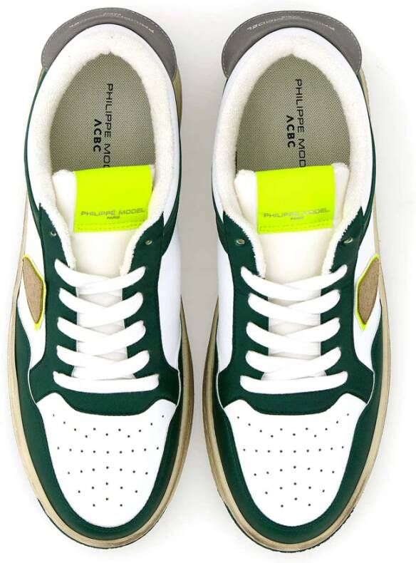 Philippe Model Stijlvolle Parijse Sneakers voor Moderne Mannen Groen Heren