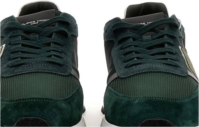 Philippe Model Stijlvolle groene sneakers voor heren Groen Heren