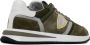 Philippe Model Militairgroene en witte suède Tropez 2.1 Sneakers Green Heren - Thumbnail 4